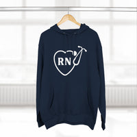 Load image into Gallery viewer, "RN Stethoscope Heart" 1 - Lane Seven LS14001 Premium Hooded Sweatshirt