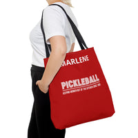 Load image into Gallery viewer, "Pickleball Keeping Women Out Of The Kitchen Since 1965" 1 - Canvas Tote 18" x 18" - PERSONALIZED