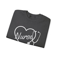 Load image into Gallery viewer, "Nurse Heart Stethoscope" 4 - Gildan 18000 Crewneck Sweatshirt