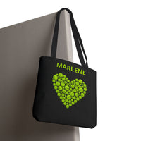 Load image into Gallery viewer, "Pickleballs Heart" 1 - Canvas Tote 18" x 18" - PERSONALIZED