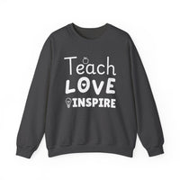Load image into Gallery viewer, "Teach Love Inspire" 3 - Gildan 18000 Crewneck Sweatshirt