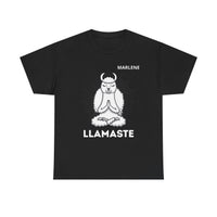 Load image into Gallery viewer, "Llamaste" 4 - Gildan 5000 Heavy Cotton Tee - PERSONALIZED