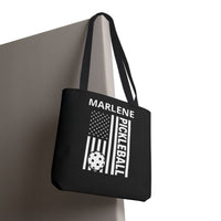 Load image into Gallery viewer, "Pickleball Flag" 1 - Canvas Tote 18" x 18" - PERSONALIZED