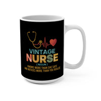 Load image into Gallery viewer, "Vintage Nurse" 1 - Ceramic Mug 15oz - PERSONALIZED