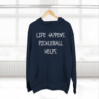 Load image into Gallery viewer, "Life Happens Pickleball Helps" 1 - Lane Seven LS14001 Premium Hooded Sweatshirt