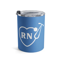 Load image into Gallery viewer, "RN Stethoscope Heart" 1 - Tumbler 10oz - PERSONALIZED
