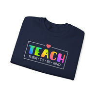 Load image into Gallery viewer, "Teach Them To Be Kind" 2 - Gildan 18000 Crewneck Sweatshirt