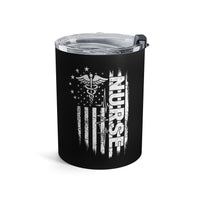 Load image into Gallery viewer, "Nurse Flag" 1 - Tumbler 10oz - PERSONALIZED