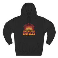 Load image into Gallery viewer, "Explore New Worlds READ" - Lane Seven LS14001 Premium Hooded Sweatshirt