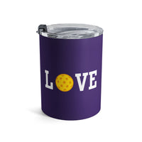 Load image into Gallery viewer, "Love Pickleball" 1 - Yellow - Tumbler 10oz - PERSONALIZED