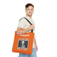 Load image into Gallery viewer, "I'll Just Wait Until It's Quiet" 1 - Canvas Tote 18" x 18" - PERSONALIZED