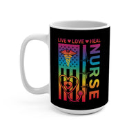 Load image into Gallery viewer, "Nurse Live Love Heal" 2 15oz Ceramic Mug - Gift for Nurses Printed On Demand
