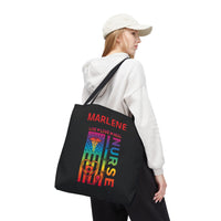 Load image into Gallery viewer, "Nurse Live Love Heal" 2 - Canvas Tote 18" x 18" - PERSONALIZED