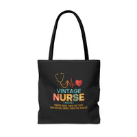 Load image into Gallery viewer, "Vintage Nurse" 1 - Canvas Tote 18" x 18" - PERSONALIZED