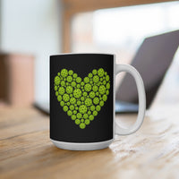 Load image into Gallery viewer, "Pickleballs Heart" 1 - Ceramic Mug 15oz - PERSONALIZED