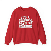 Load image into Gallery viewer, "It's a Beautiful Day For Learning" 1b - Gildan 18000 Crewneck Sweatshirt