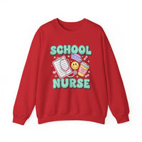 Load image into Gallery viewer, "School Nurse" 1 - Gildan 18000 Crewneck Sweatshirt