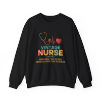 Load image into Gallery viewer, "Vintage Nurse" 1 - Gildan 18000 Crewneck Sweatshirt