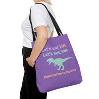 Load image into Gallery viewer, "Let's Eat Kids. Let's Eat, Kids." 2 - Canvas Tote 18" x 18"