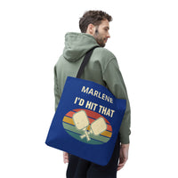 Load image into Gallery viewer, "I'd Hit That" 1 - Canvas Tote 18" x 18" - PERSONALIZED