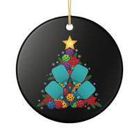 Load image into Gallery viewer, "Pickleball Christmas Tree" 2 - 3 Inch Ceramic Ornament Holiday Pickleball Gift