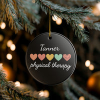 Load image into Gallery viewer, "Physical Therapy" 06a - 3 inch Ceramic Ornament - PERSONALIZED