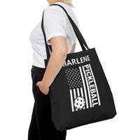 Load image into Gallery viewer, "Pickleball Flag" 1 - Canvas Tote 18" x 18" - PERSONALIZED
