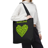 Load image into Gallery viewer, "Pickleballs Heart" 1 - Canvas Tote 18" x 18" - PERSONALIZED