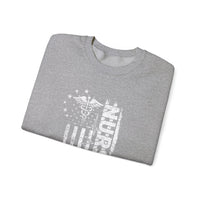 Load image into Gallery viewer, "Nurse Flag" 1 - Gildan 18000 Crewneck Sweatshirt | Cotton Blend