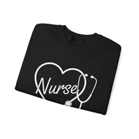 Load image into Gallery viewer, "Nurse Heart Stethoscope" 4 - Gildan 18000 Crewneck Sweatshirt