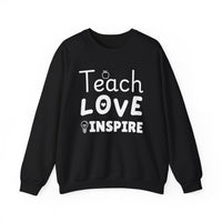 Load image into Gallery viewer, "Teach Love Inspire" 3 - Gildan 18000 Crewneck Sweatshirt