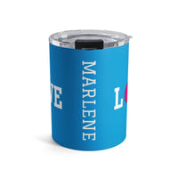 Load image into Gallery viewer, "Love Pickleball" 1 - Pink - Tumbler 10oz - PERSONALIZED