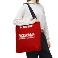 Load image into Gallery viewer, "Pickleball Keeping Women Out Of The Kitchen Since 1965" 1 - Canvas Tote 18" x 18" - PERSONALIZED