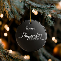 Load image into Gallery viewer, "Physical Therapy" 20a - 3 inch Ceramic Ornament - PERSONALIZED