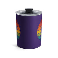 Load image into Gallery viewer, "Pickleball Paddle Ball Retro Circle" 2 - Tumbler 10oz - PERSONALIZED