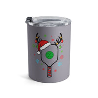 Load image into Gallery viewer, "Pickleball Paddle Santa Hat" 1 - Tumbler 10oz - PERSONALIZED