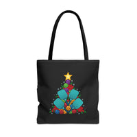 Load image into Gallery viewer, "Pickleball Christmas Tree" 2 - Canvas Tote 18" x 18"