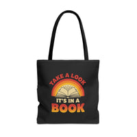 Load image into Gallery viewer, "Take a Look. It's In a Book" - Canvas Tote 18" x 18"