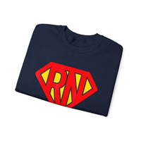 Load image into Gallery viewer, "RN Superhero Shield" 1 - Gildan 18000 Crewneck Sweatshirt