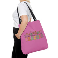Load image into Gallery viewer, "Teacher. Teach Them. Love Them. Watch Them Grow." 4 - Canvas Tote 18" x 18"