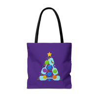 Load image into Gallery viewer, "Pickleball Christmas Tree" 3 - Canvas Tote 18" x 18"