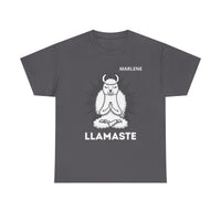 Load image into Gallery viewer, "Llamaste" 4 - Gildan 5000 Heavy Cotton Tee - PERSONALIZED