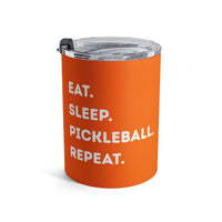 Load image into Gallery viewer, "Eat Sleep Pickleball Repeat" 1 - Tumbler 10oz - PERSONALIZED