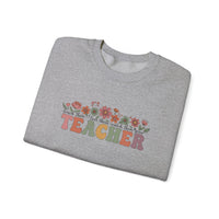 Load image into Gallery viewer, "Teacher. Teach Them. Love Them. Watch Them Grow." 4 - Gildan 18000 Crewneck Sweatshirt