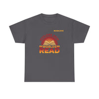 Load image into Gallery viewer, "Explore New Worlds READ" - Gildan 5000 Heavy Cotton Tee - PERSONALIZED