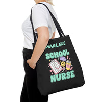 Load image into Gallery viewer, "School Nurse" 1 - Canvas Tote 18" x 18" - PERSONALIZED