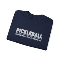 Load image into Gallery viewer, "Pickleball Keeping Women Out of the Kitchen Since 1965" 1 - Gildan 18000 Crewneck Sweatshirt