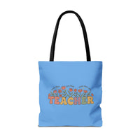 Load image into Gallery viewer, "Teacher. Teach Them. Love Them. Watch Them Grow." 1 - Canvas Tote 18" x 18"