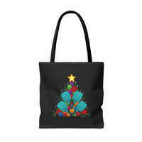 Load image into Gallery viewer, "Pickleball Christmas Tree" 2 - Canvas Tote 18" x 18"