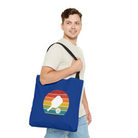 Load image into Gallery viewer, "Pickleball Paddle Ball Retro Circle" 1 - Canvas Tote 18" x 18"